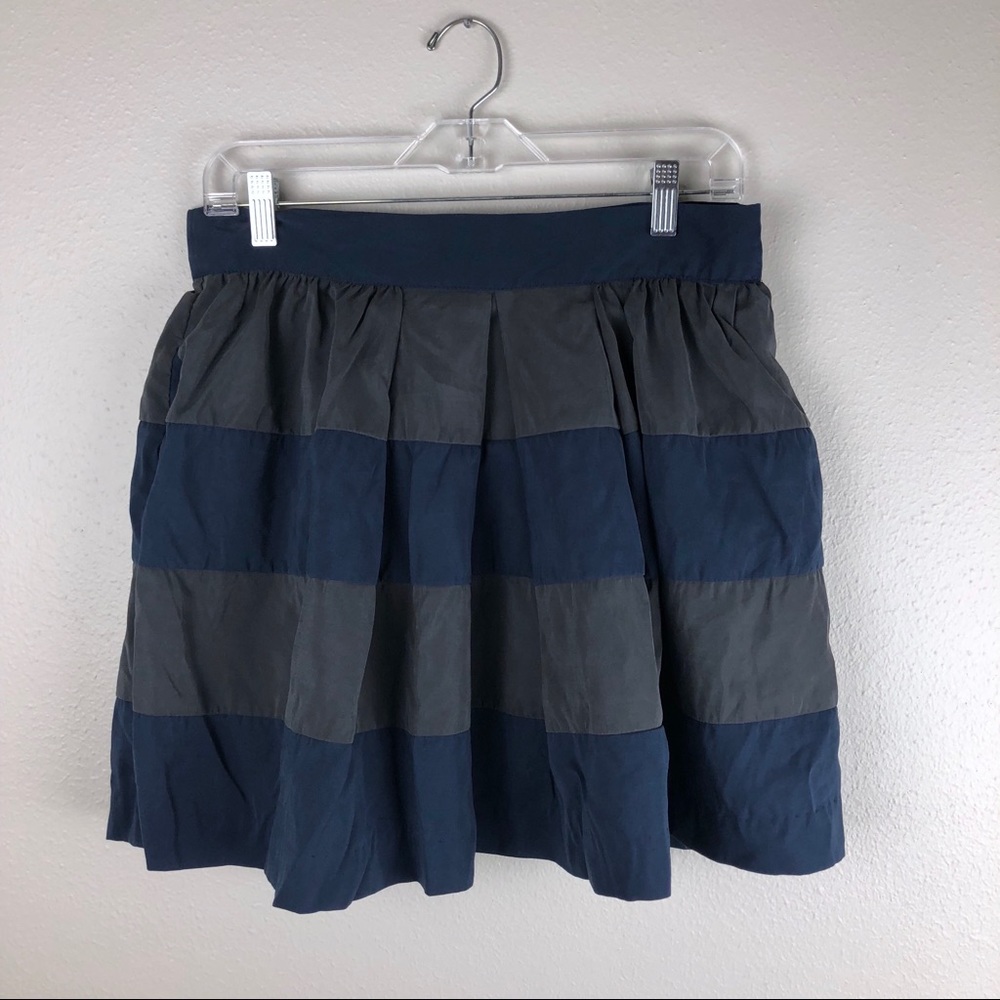 BCBGeneration Striped Skirt in Blue and Gray